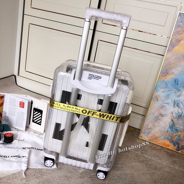 OFF-WHITE X RIMOWA聯名透明箱 RIMOWA日默瓦行李箱四輪拉杆箱 gdx1240